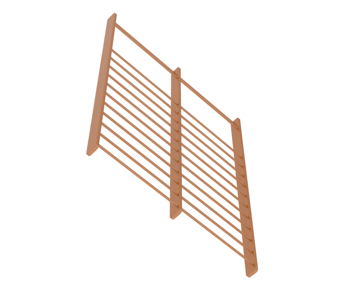 Gymnastics wall bars isolated on background. 3d rendering - illustration png