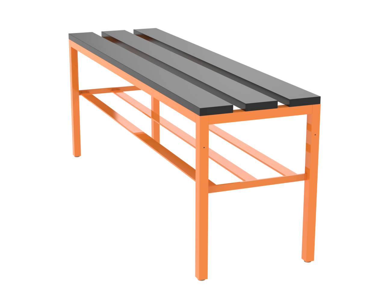 Locker room bench isolated on background. 3d rendering - illustration png