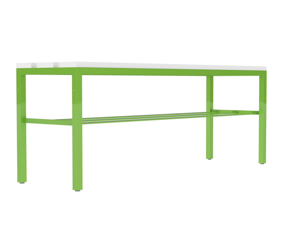Locker room bench isolated on background. 3d rendering - illustration png
