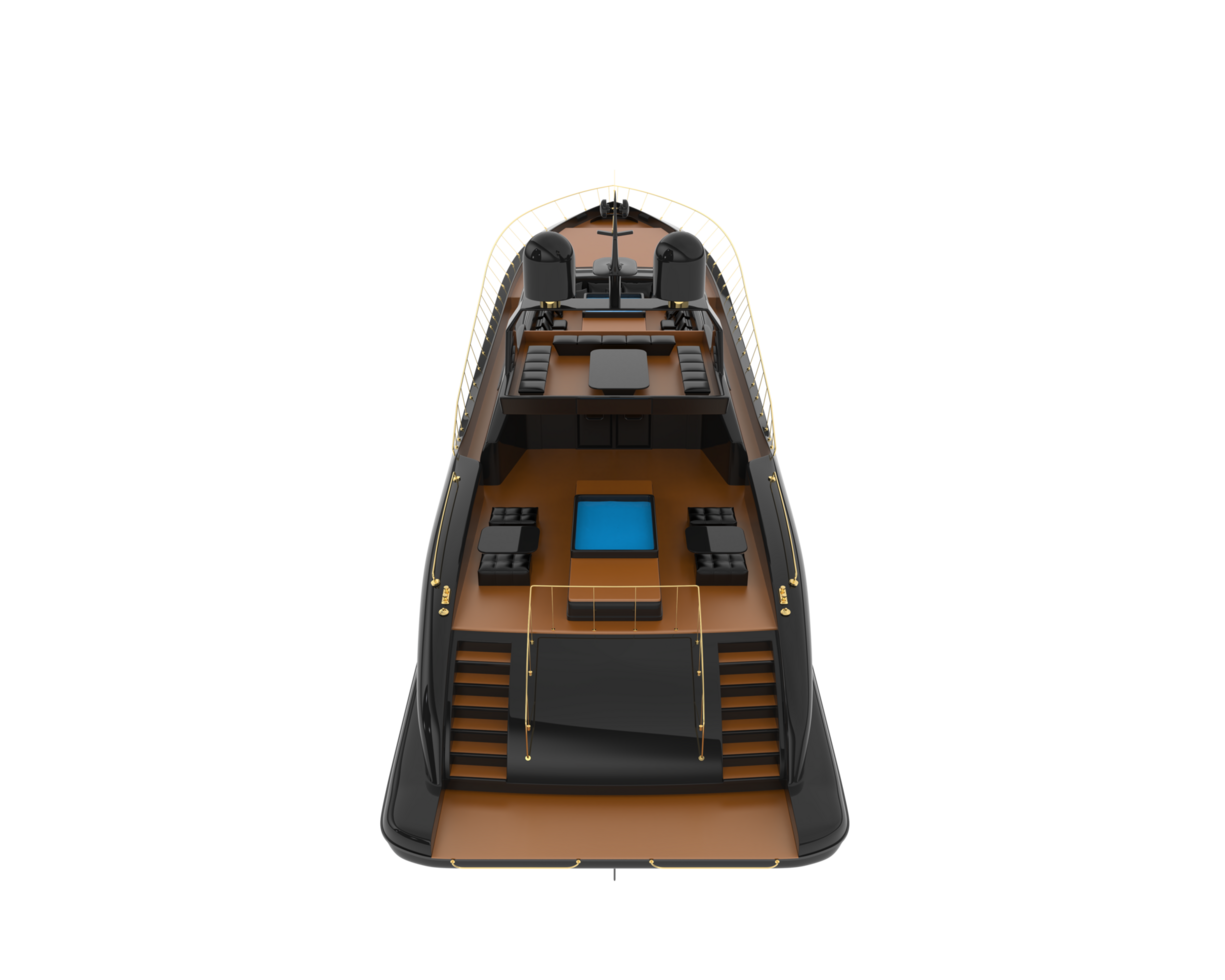 luxe yacht isolé sur Contexte. 3d le rendu - illustration png