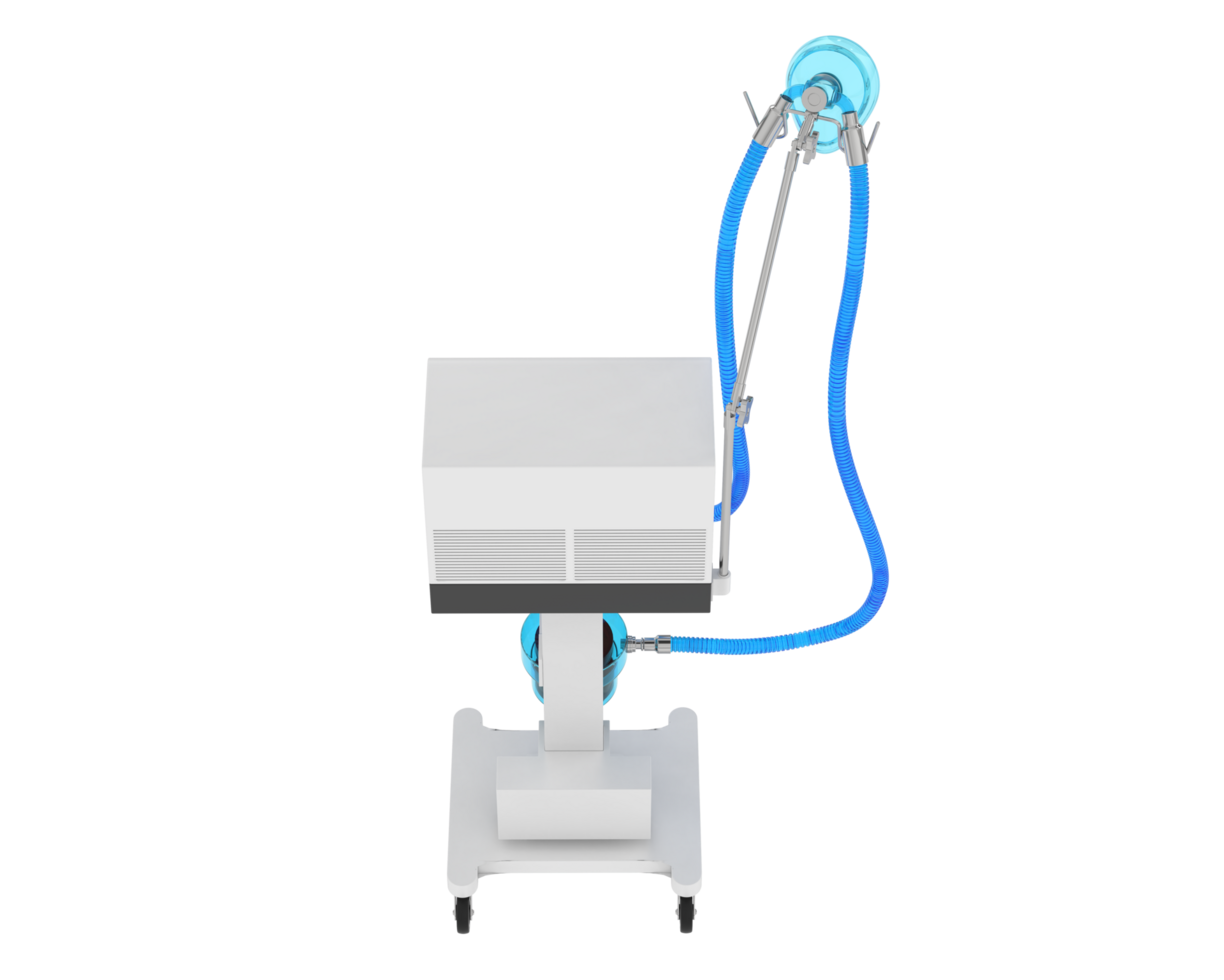 Medical ventilator isolated on background. 3d rendering - illustration png