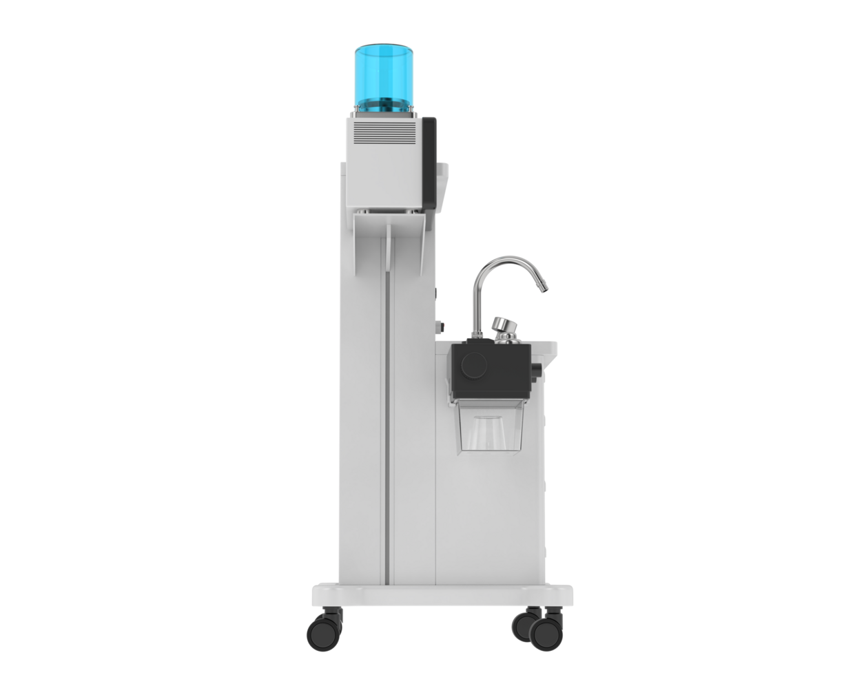 Anesthesia machine isolated on background. 3d rendering - illustration png
