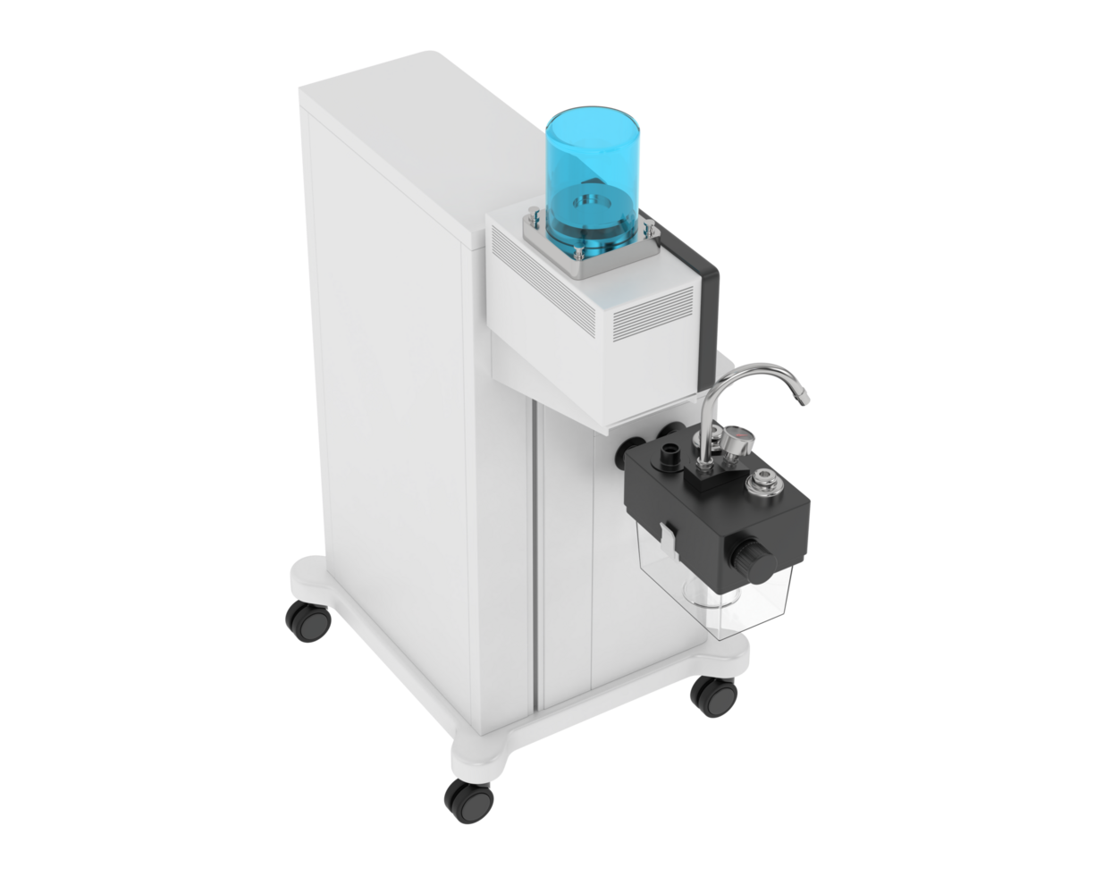 Anesthesia machine isolated on background. 3d rendering - illustration png