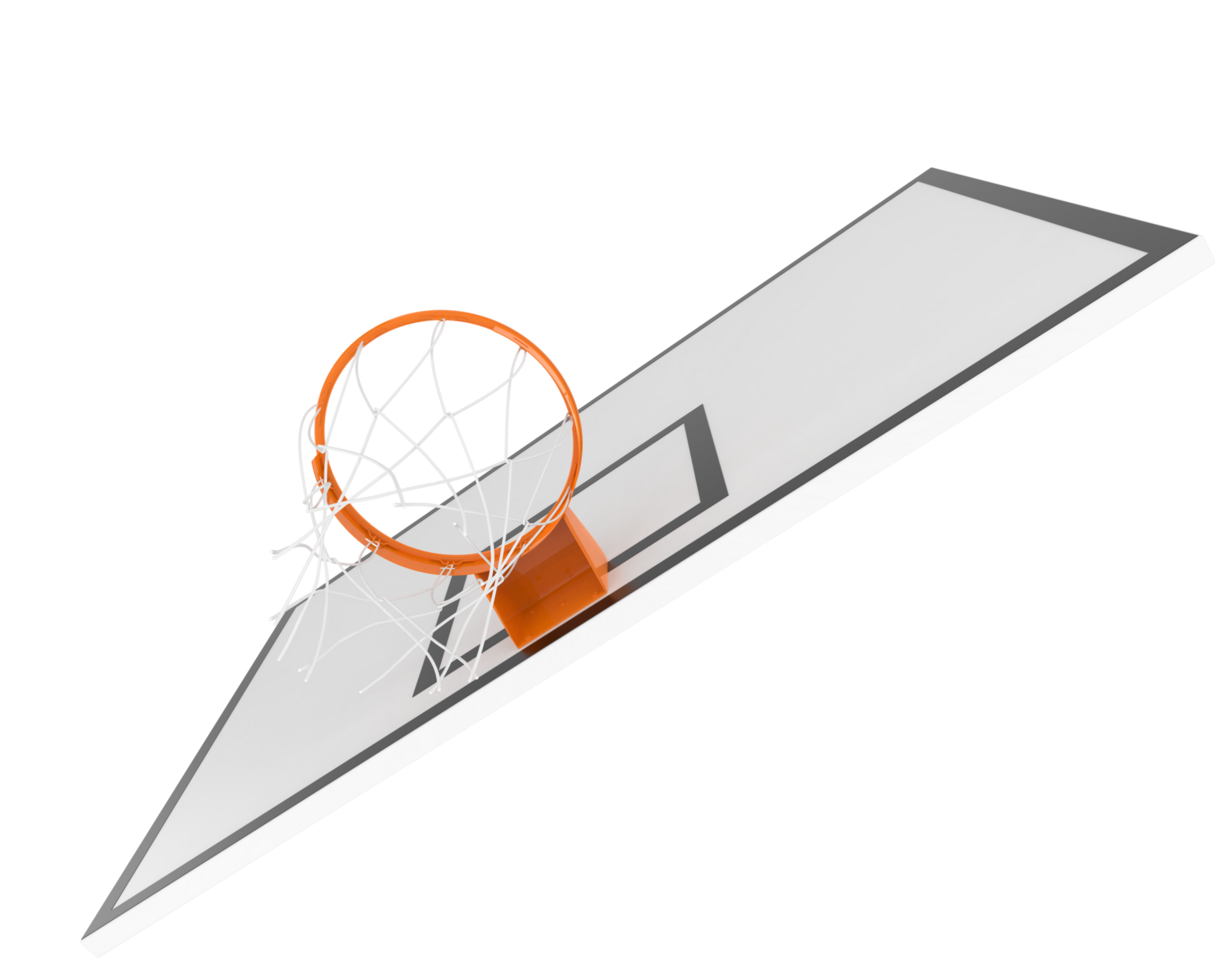 Basketball hoop isolated on background. 3d rendering - illustration png
