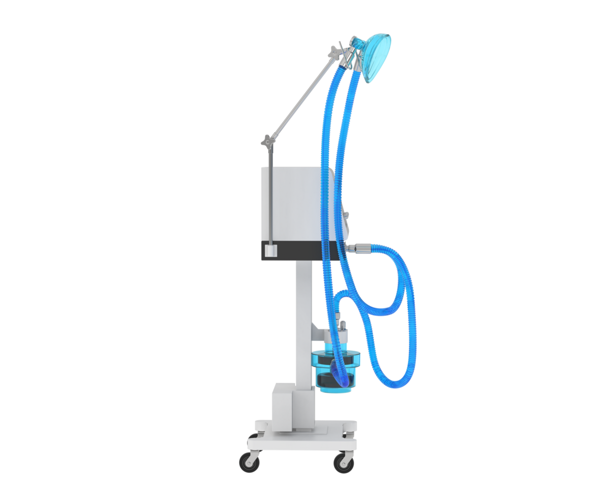 Medical ventilator isolated on background. 3d rendering - illustration png