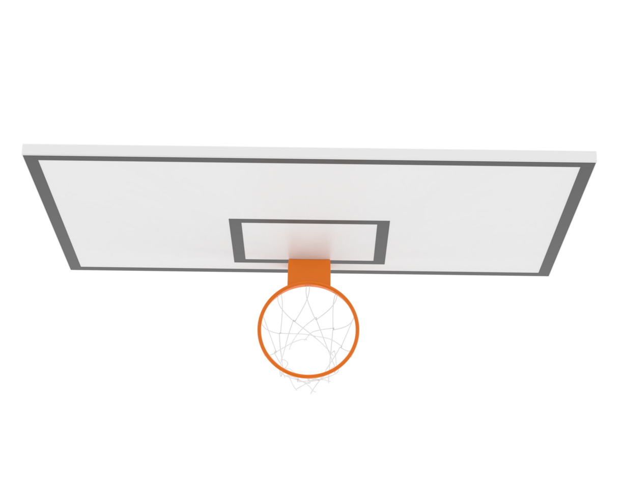 Basketball hoop isolated on background. 3d rendering - illustration png