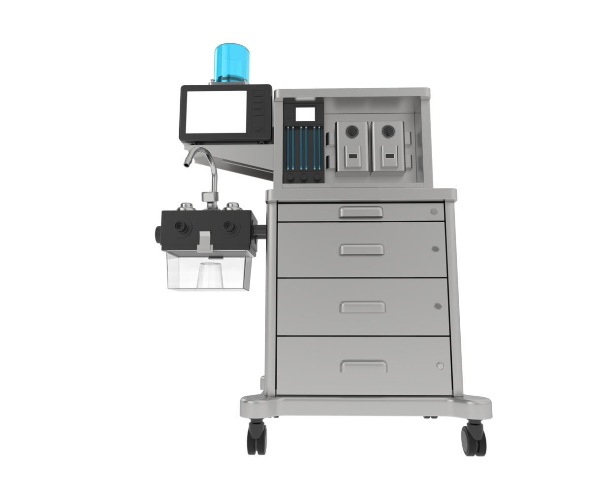 Anesthesia machine isolated on background. 3d rendering - illustration png