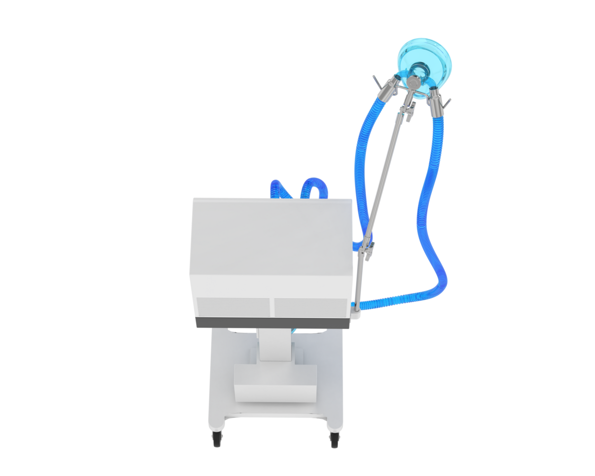 Medical ventilator isolated on background. 3d rendering - illustration png