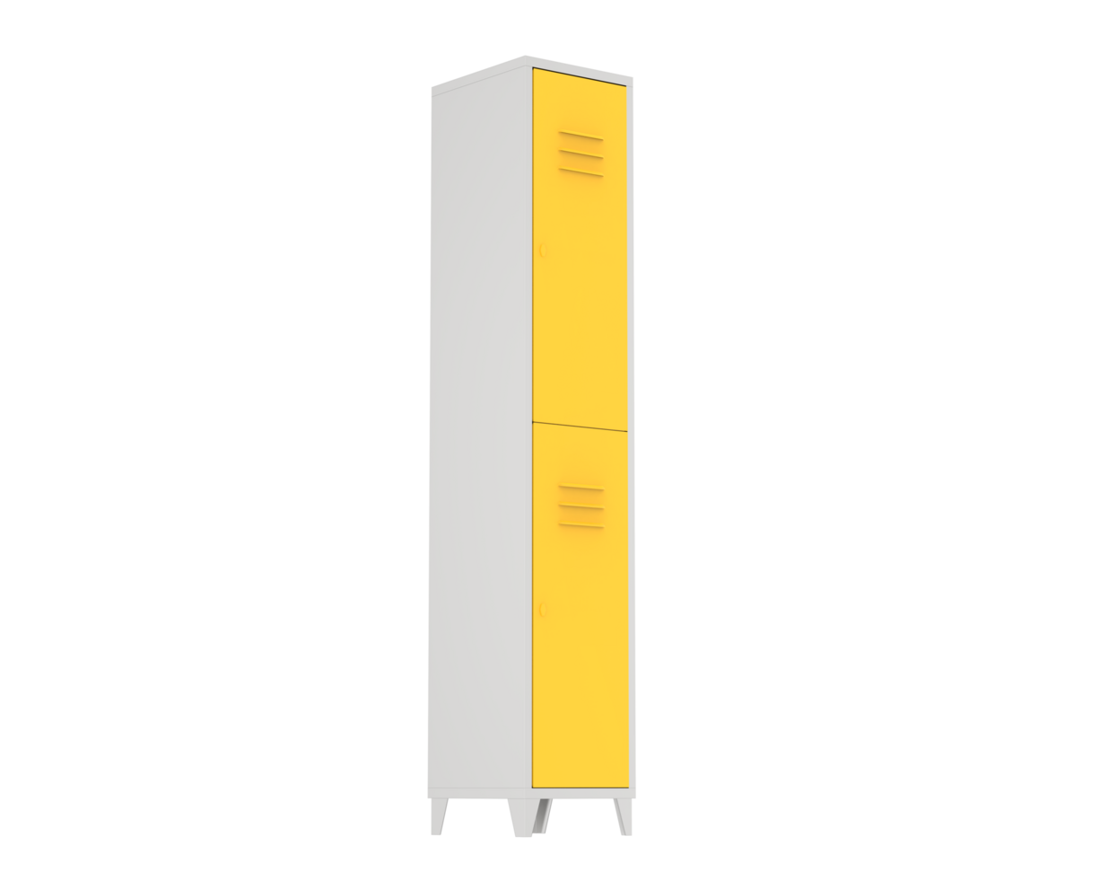 Gym lockers isolated on background. 3d rendering - illustration png
