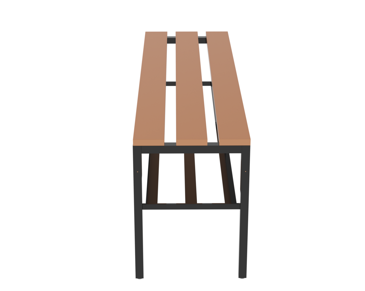 Locker room bench isolated on background. 3d rendering - illustration png