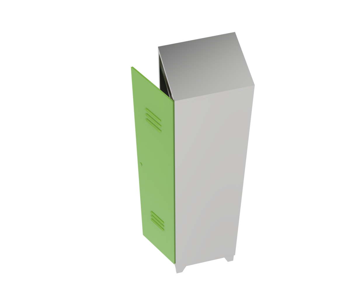 Gym lockers isolated on background. 3d rendering - illustration png