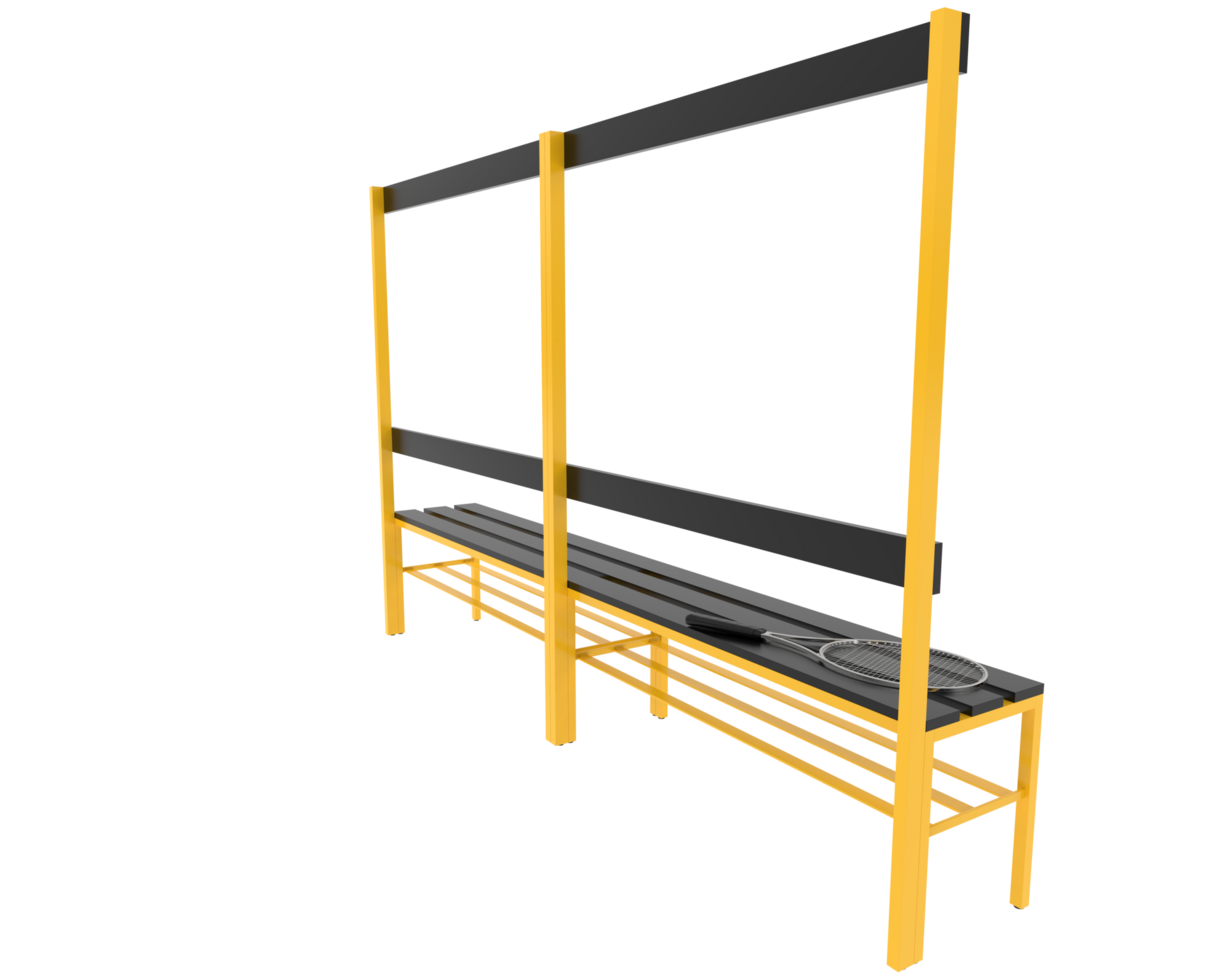 Locker room bench isolated on background. 3d rendering - illustration png