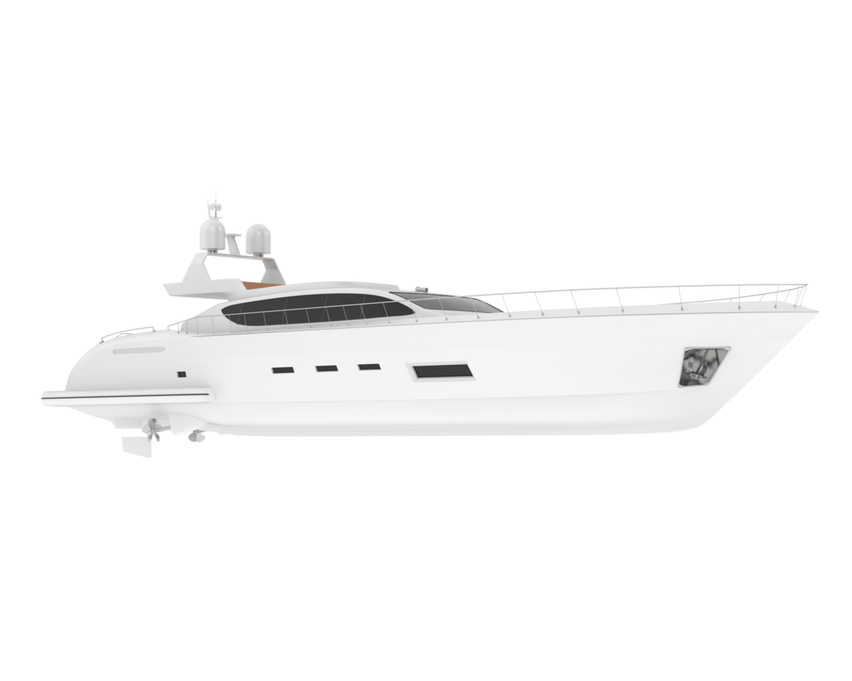Luxury yacht isolated on background. 3d rendering - illustration png
