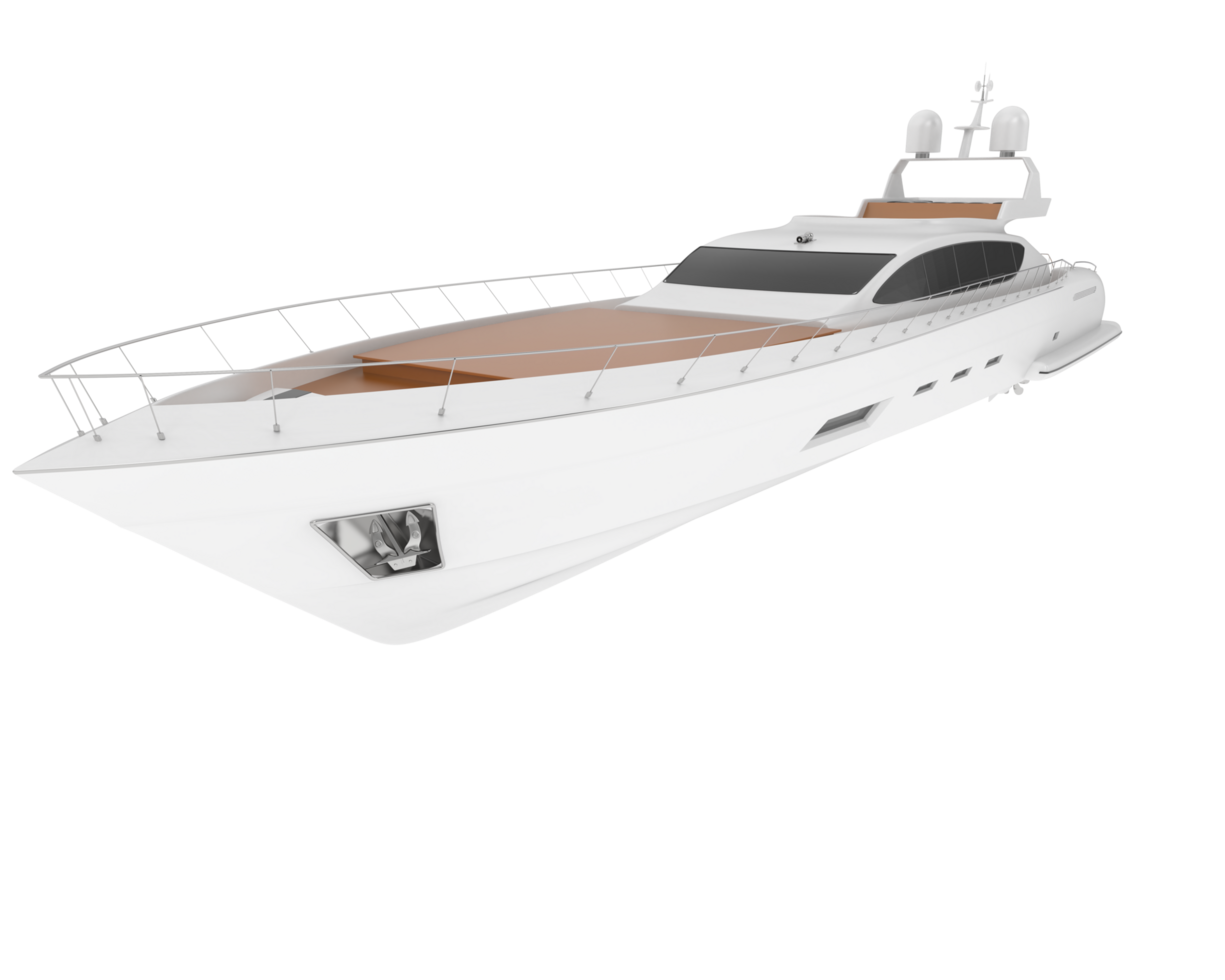 Luxury yacht isolated on background. 3d rendering - illustration png