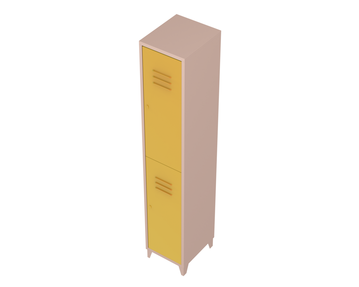 Gym lockers isolated on background. 3d rendering - illustration png