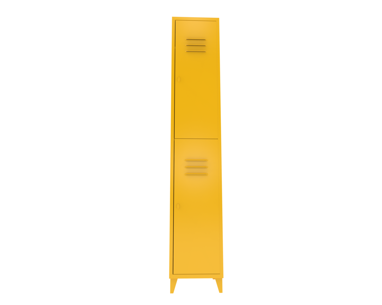 Gym lockers isolated on background. 3d rendering - illustration png