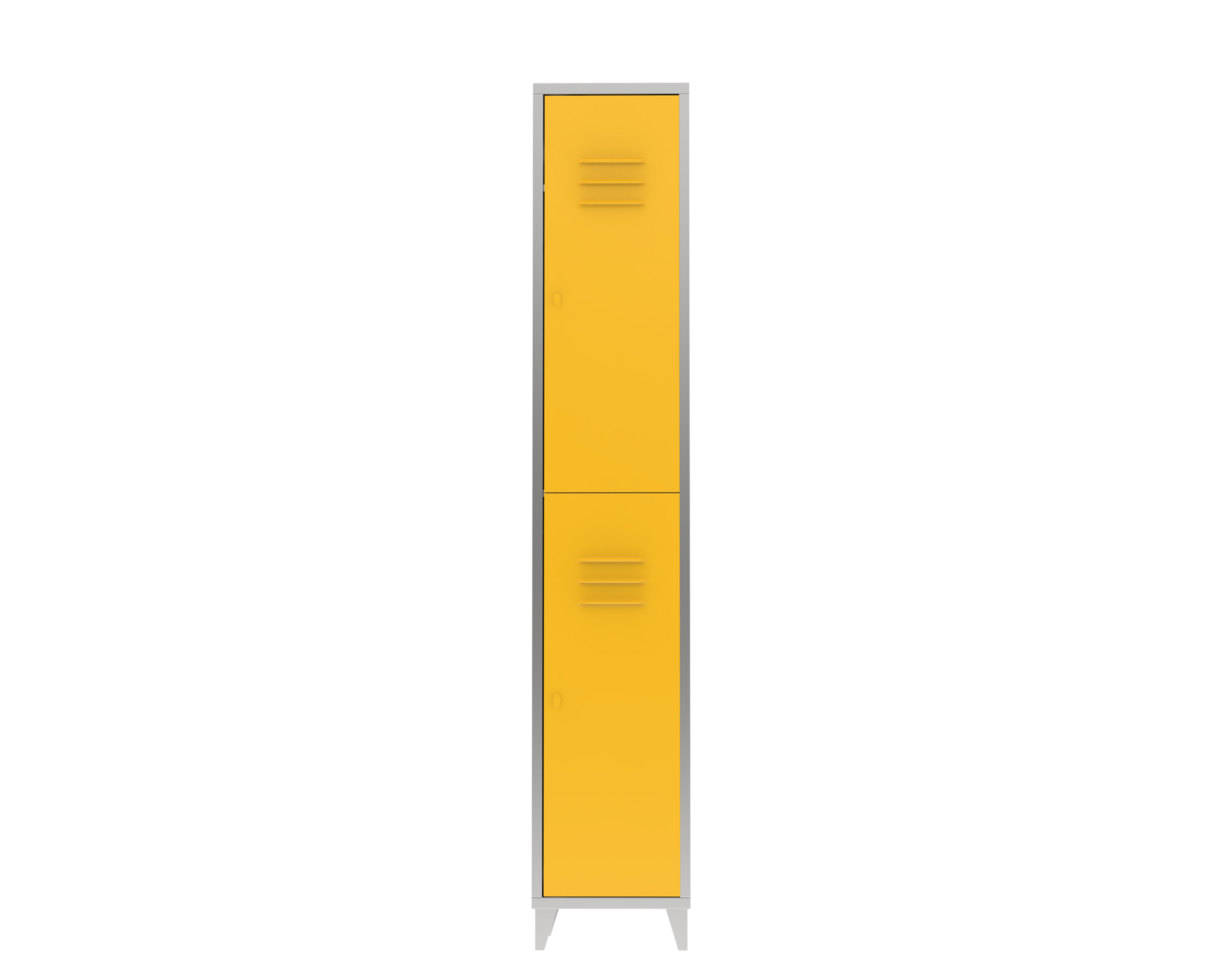 Gym lockers isolated on background. 3d rendering - illustration png