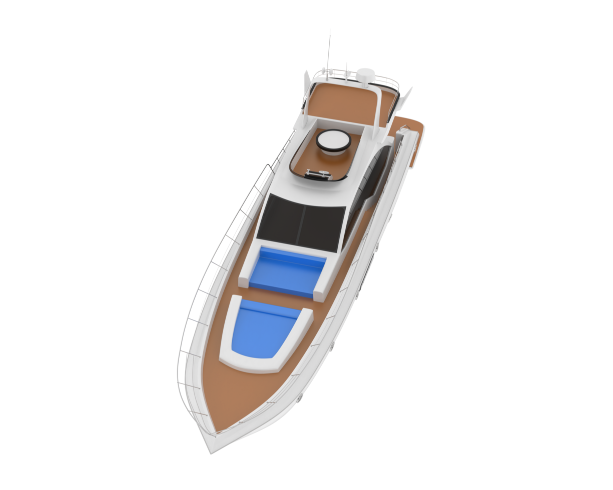Luxury yacht isolated on background. 3d rendering - illustration png