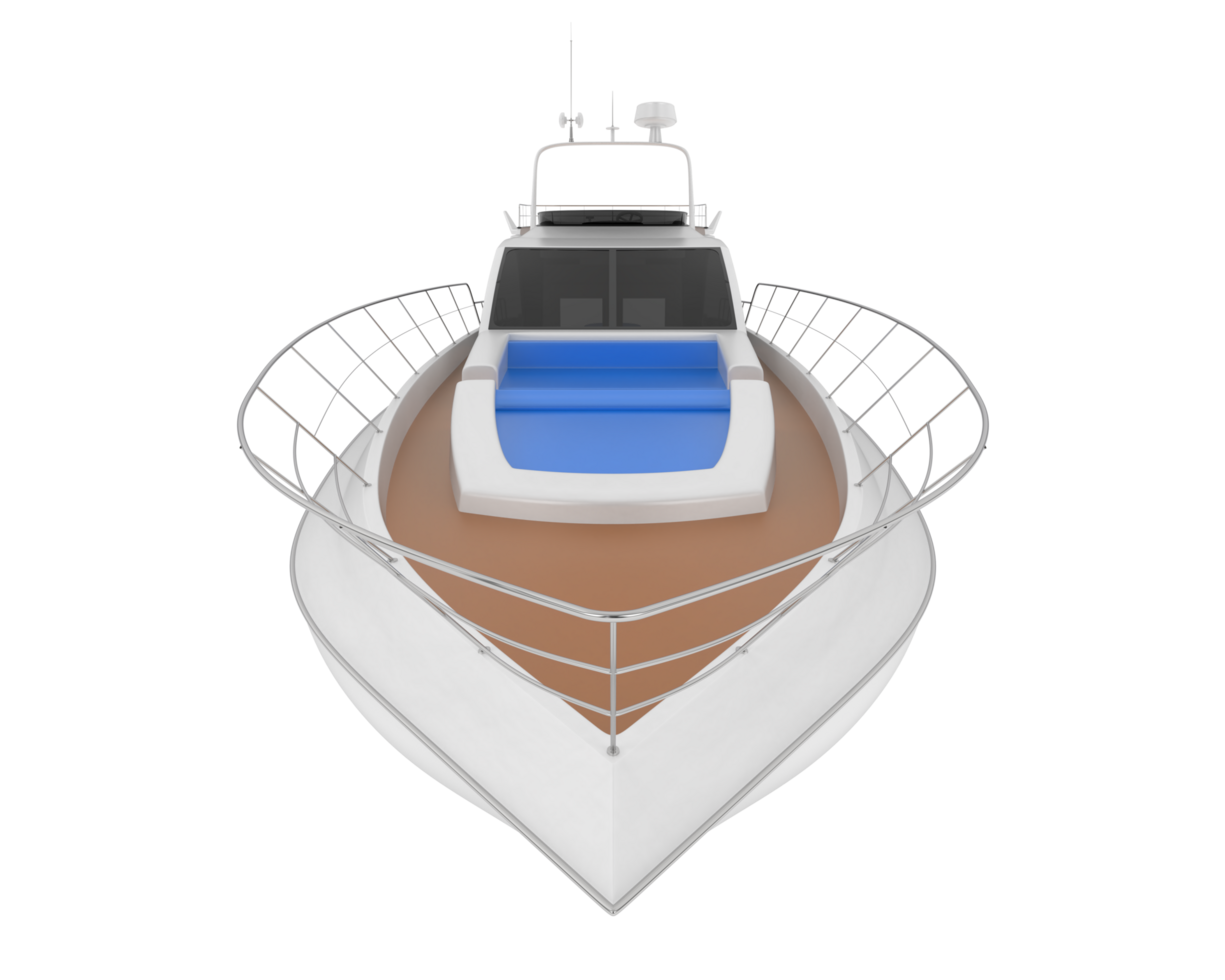 Luxury yacht isolated on background. 3d rendering - illustration png