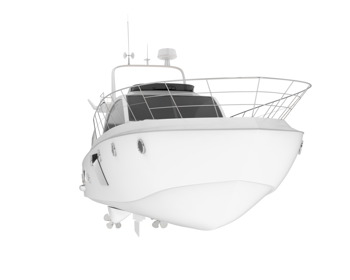 Luxury yacht isolated on background. 3d rendering - illustration png