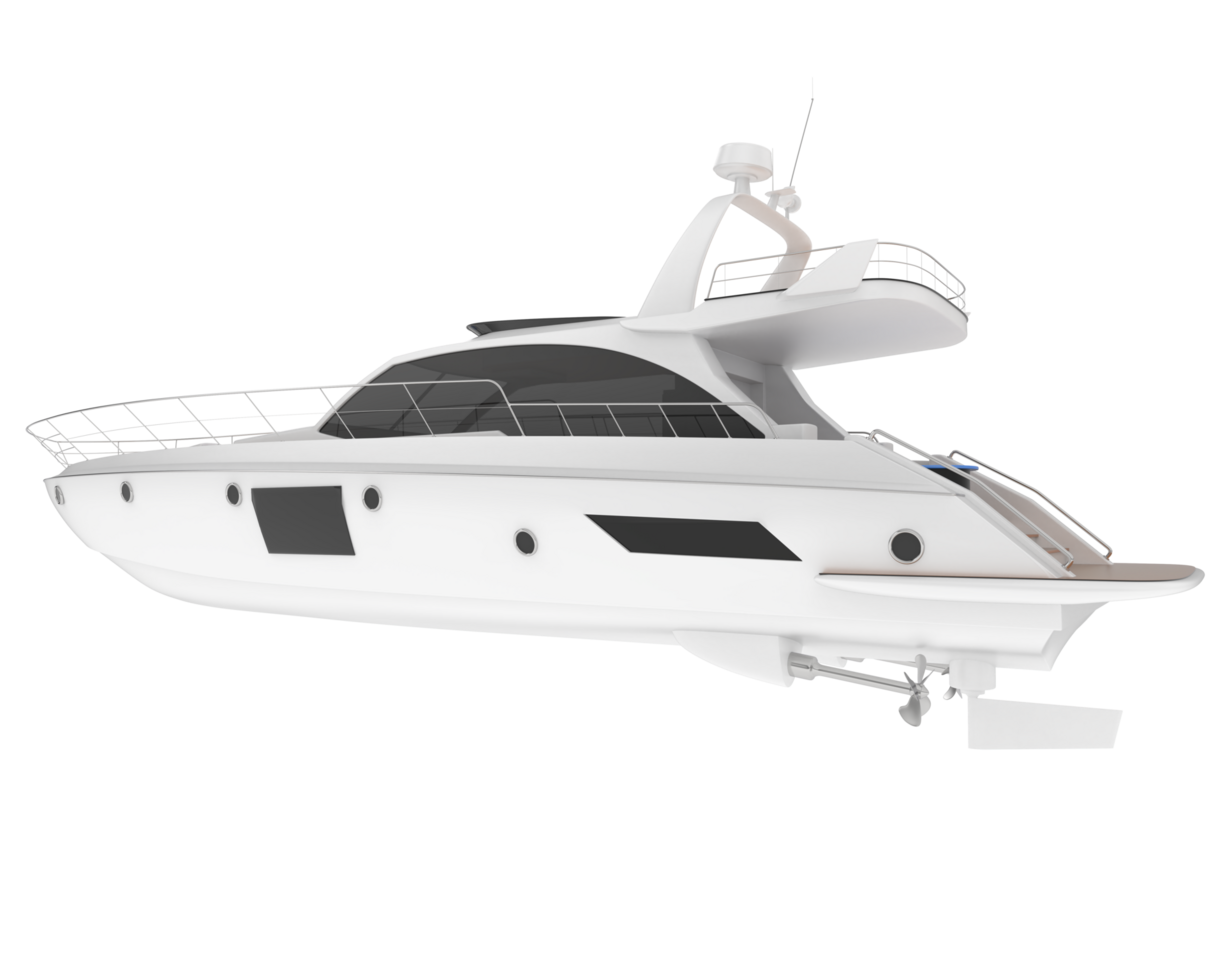 Luxury yacht isolated on background. 3d rendering - illustration png