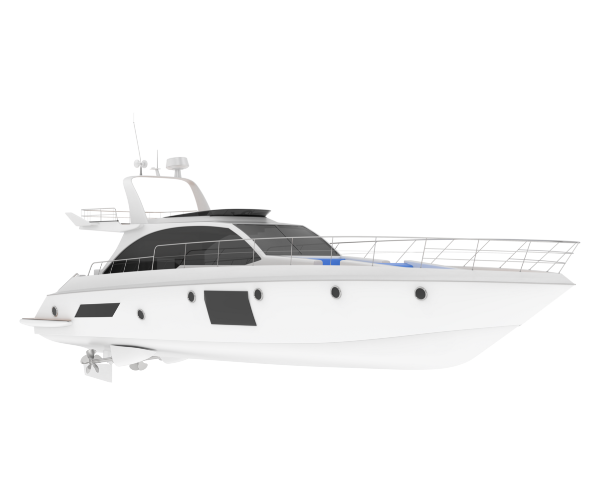 Luxury yacht isolated on background. 3d rendering - illustration png