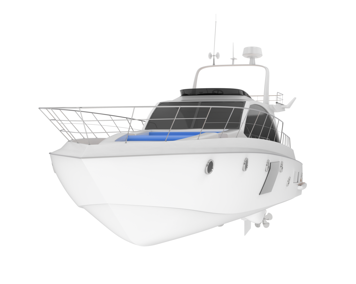 Luxury yacht isolated on background. 3d rendering - illustration png