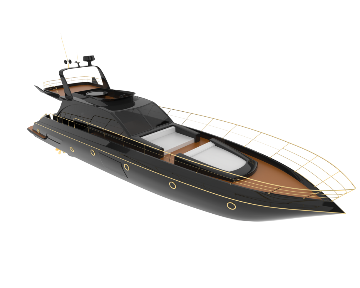 Luxury yacht isolated on background. 3d rendering - illustration png