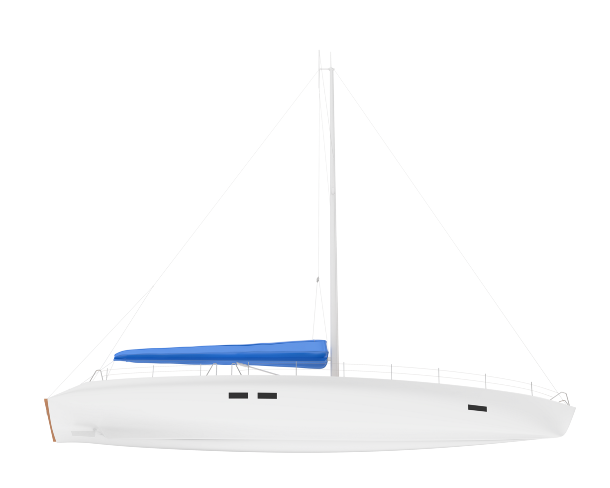 Sail boat isolated on background. 3d rendering - illustration png