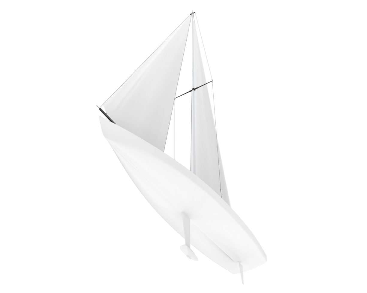 Sail boat isolated on background. 3d rendering - illustration png