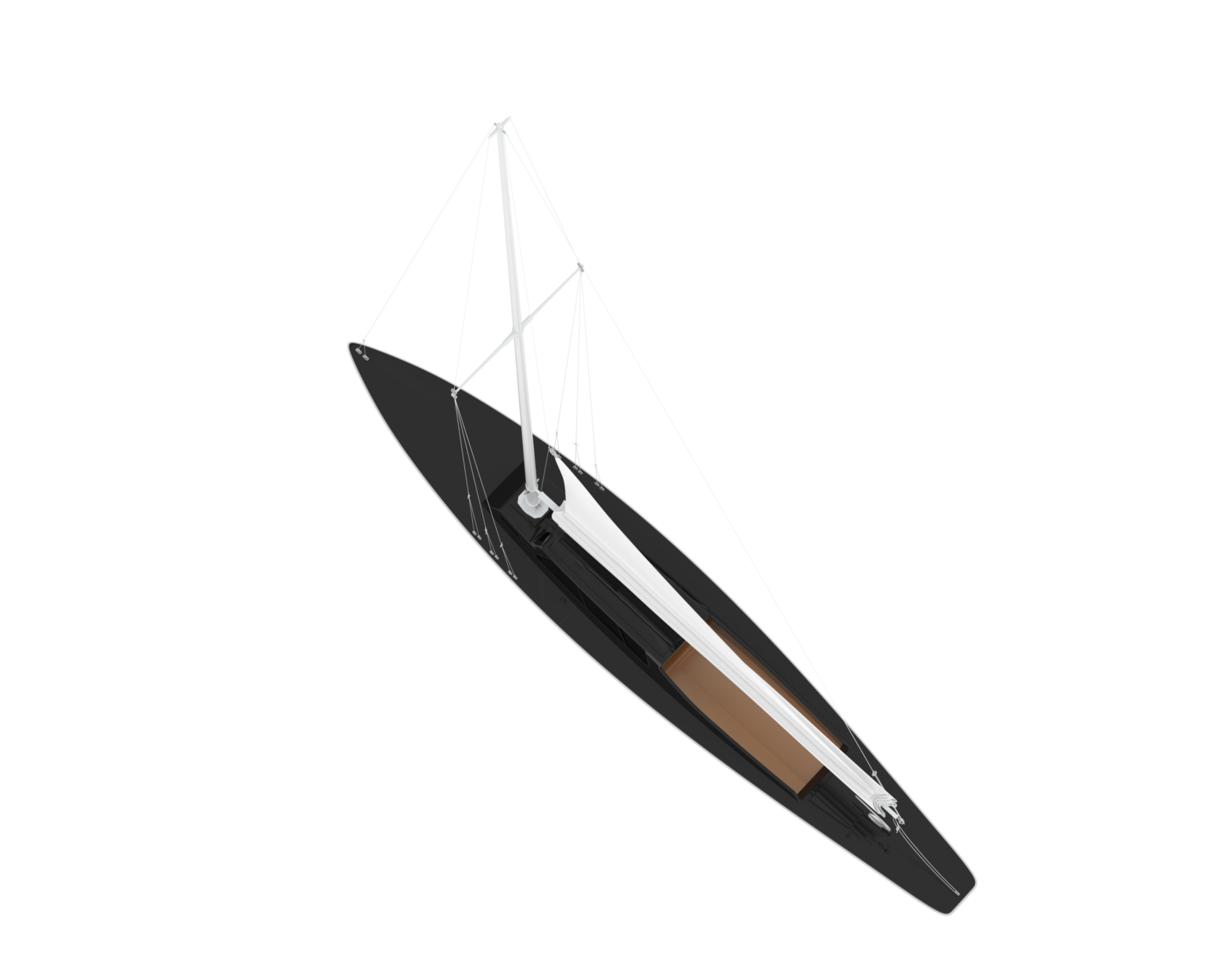 Sail boat isolated on background. 3d rendering - illustration png