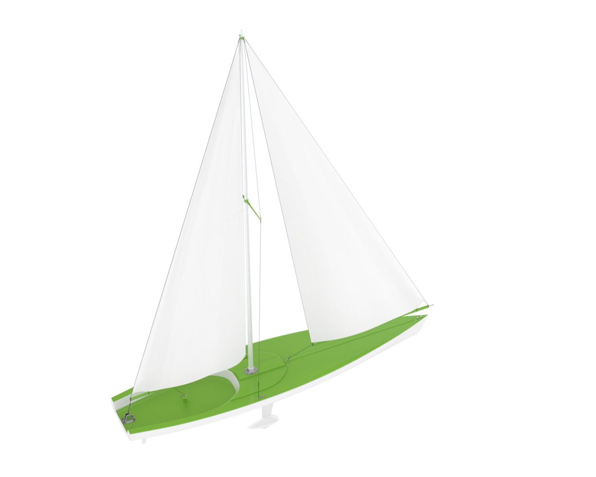 Sail boat isolated on background. 3d rendering - illustration png
