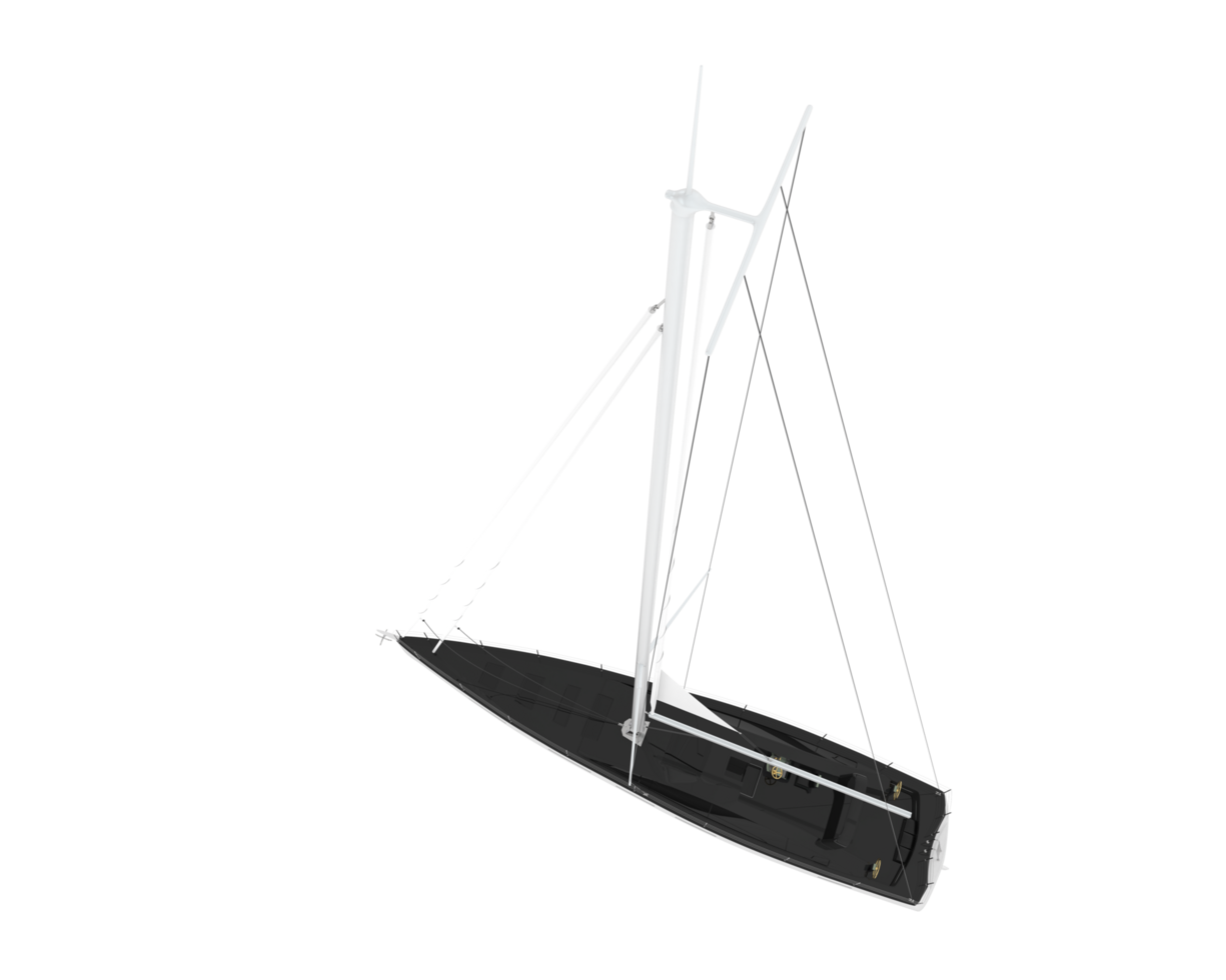 Sail boat isolated on background. 3d rendering - illustration png