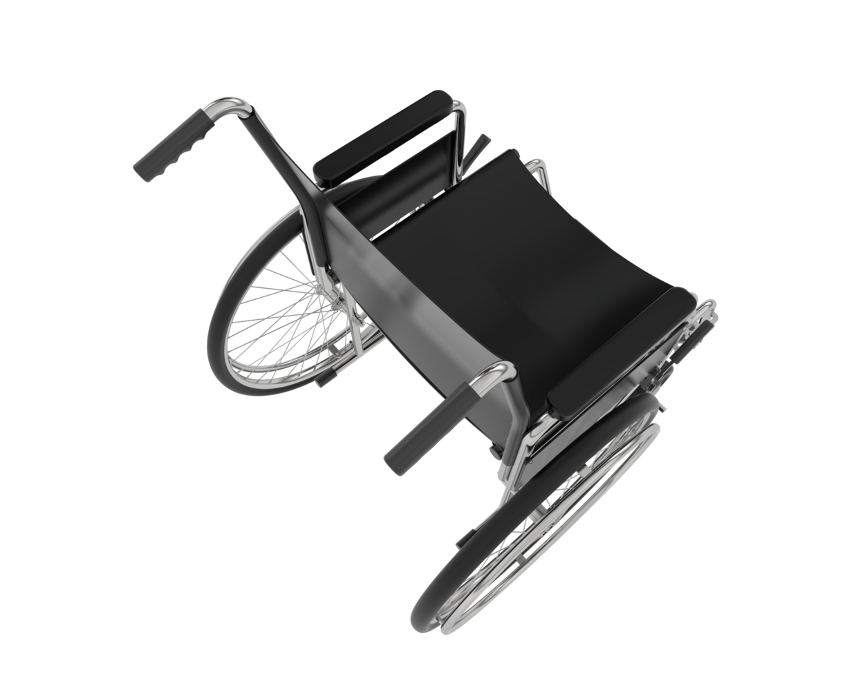 Wheelchair isolated on background. 3d rendering - illustration png