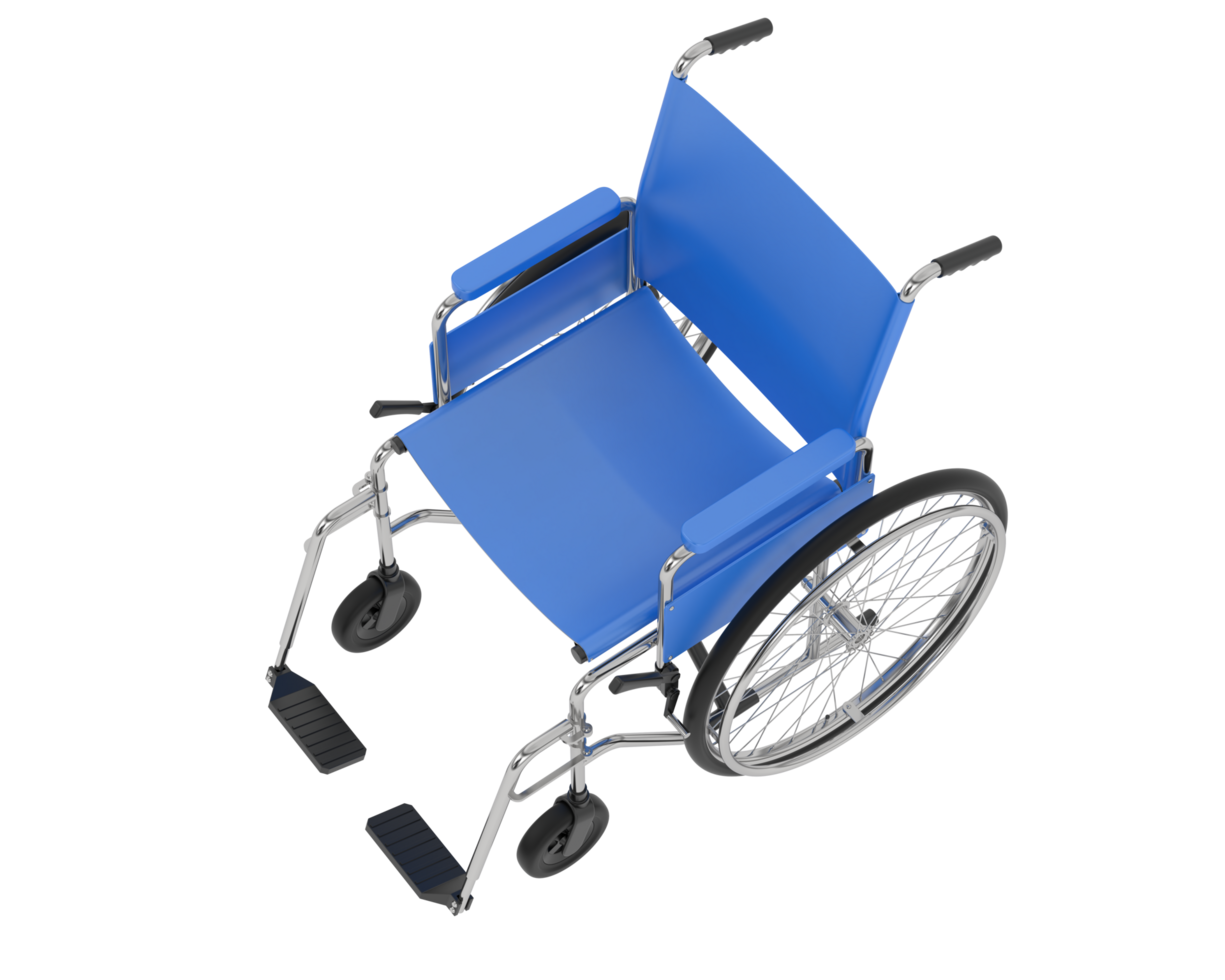silla de ruedas aislado en antecedentes. 3d representación - ilustración png