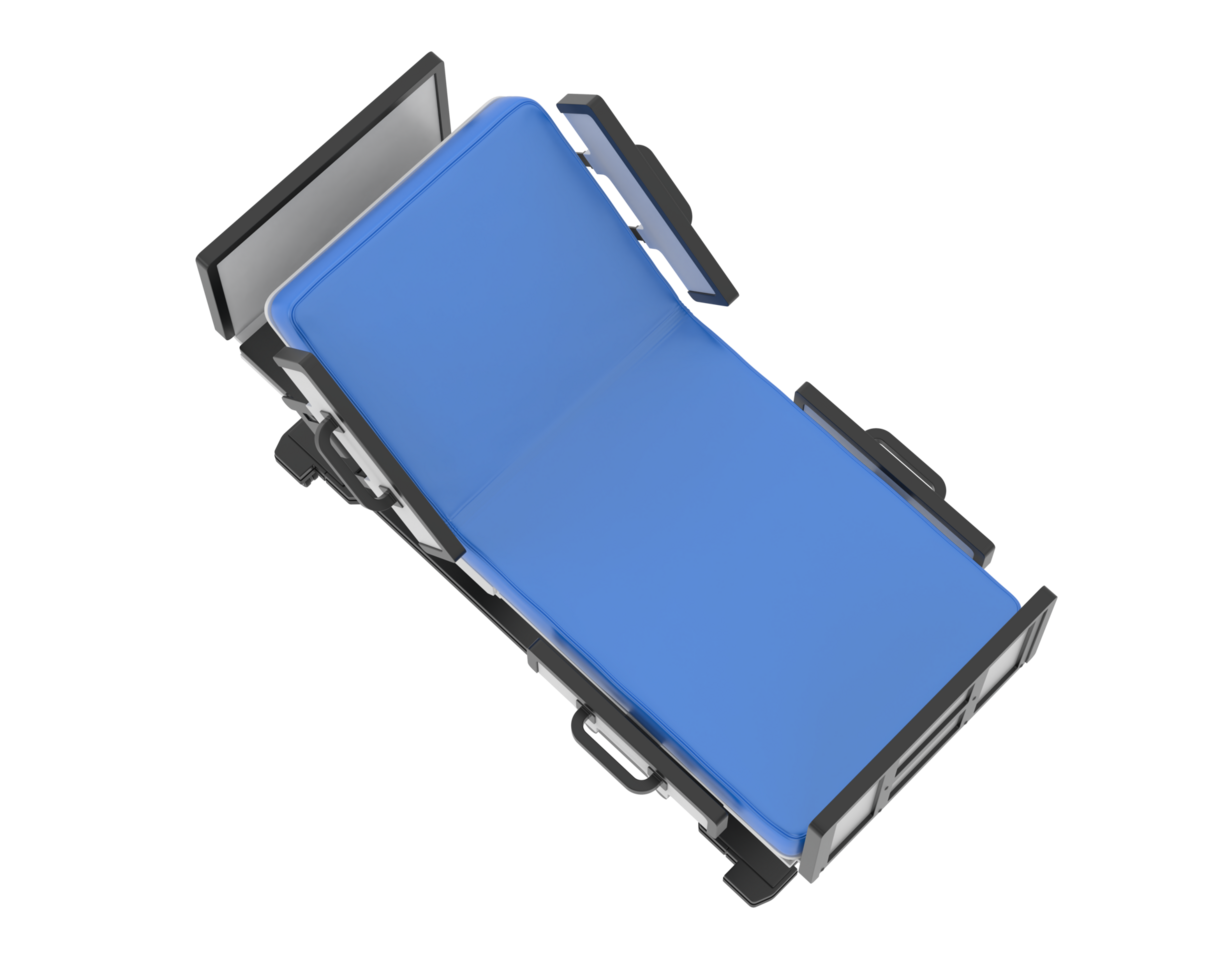 Hospital bed isolated on background. 3d rendering - illustration png