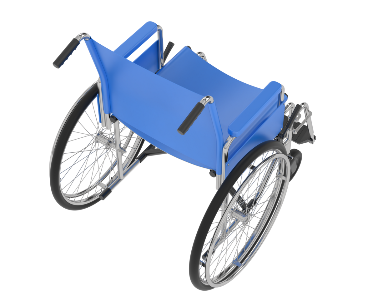 Wheelchair isolated on background. 3d rendering - illustration png