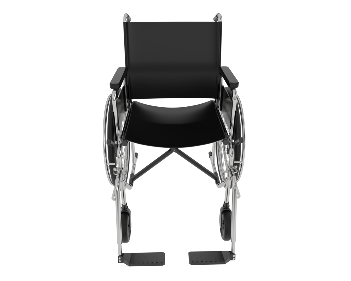 Wheelchair isolated on background. 3d rendering - illustration png