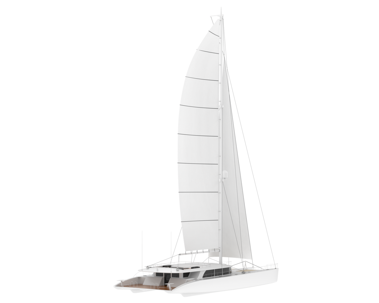 Sail boat isolated on background. 3d rendering - illustration png