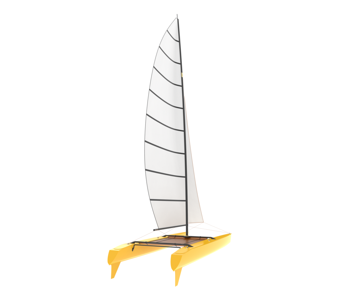 Sail boat isolated on background. 3d rendering - illustration png