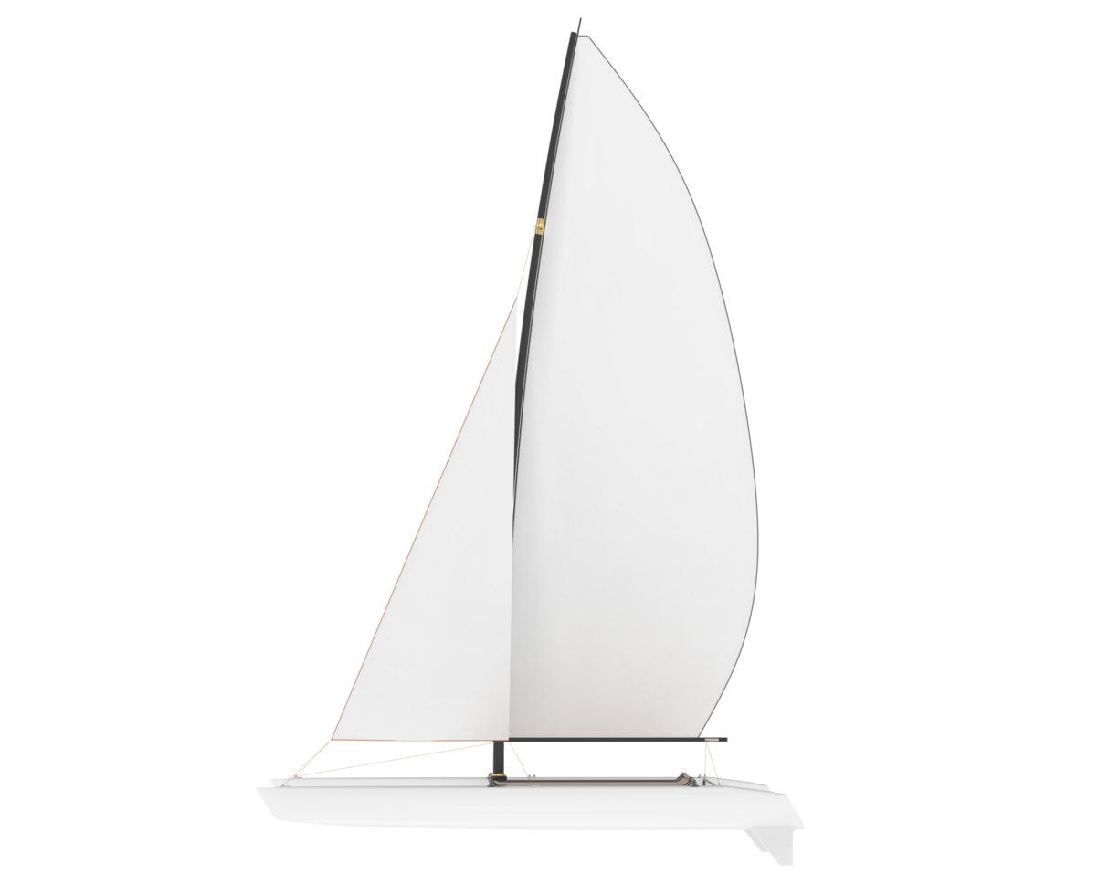 Sail boat isolated on background. 3d rendering - illustration png