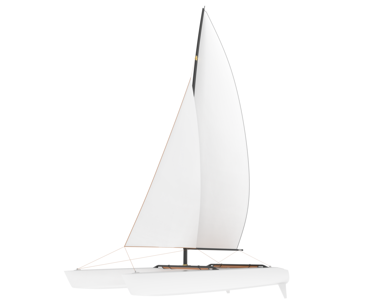 Sail boat isolated on background. 3d rendering - illustration png