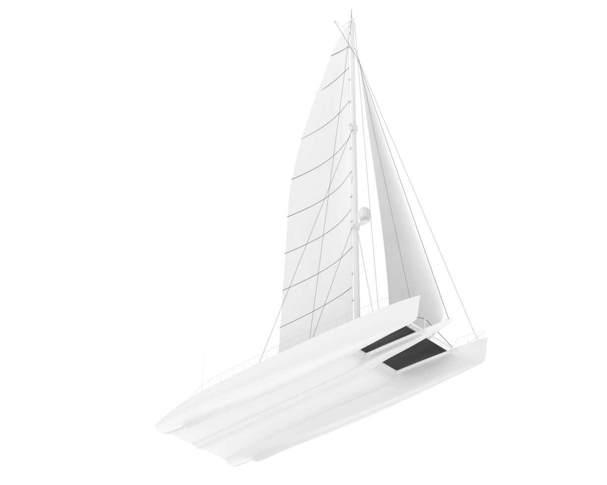 Sail boat isolated on background. 3d rendering - illustration png