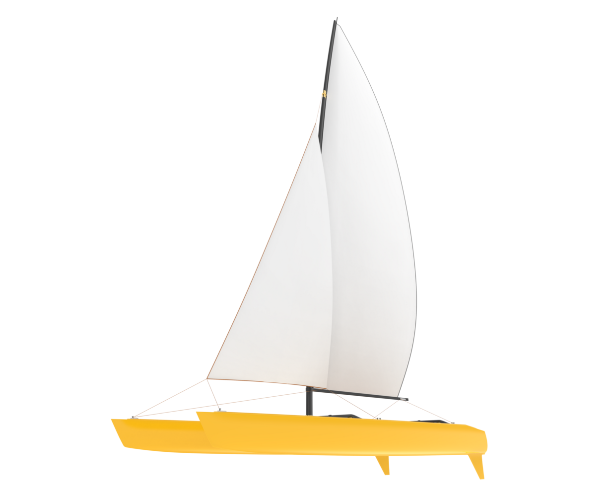 Sail boat isolated on background. 3d rendering - illustration png