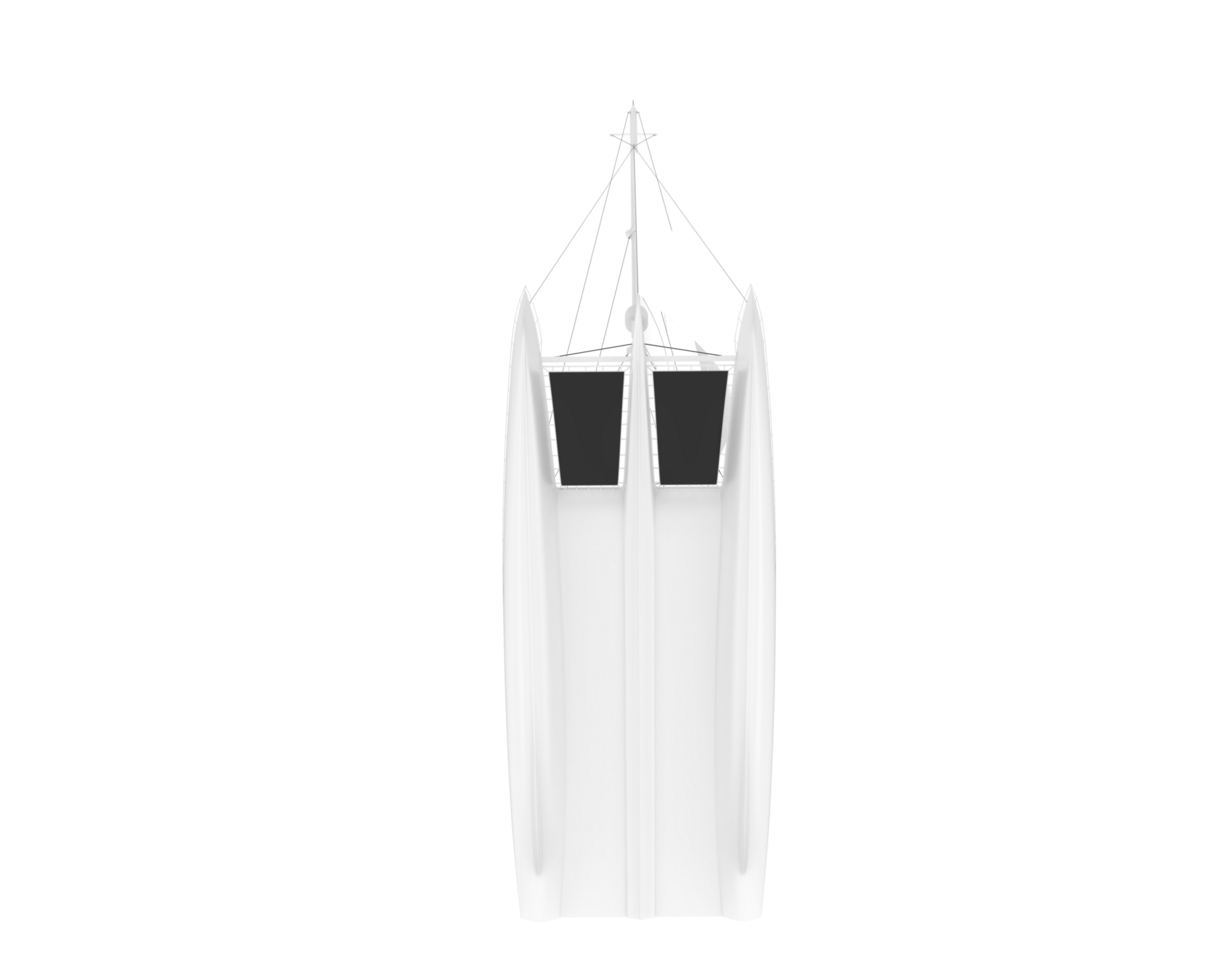 Sail boat isolated on background. 3d rendering - illustration png