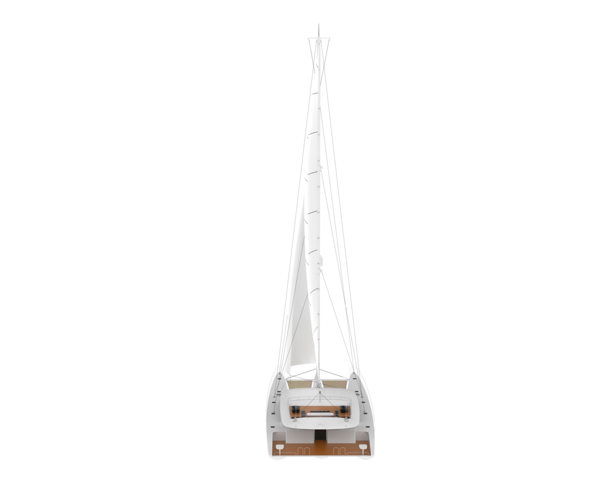Sail boat isolated on background. 3d rendering - illustration png