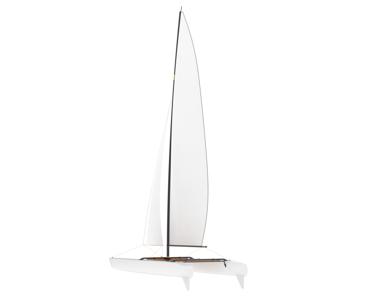 Sail boat isolated on background. 3d rendering - illustration png