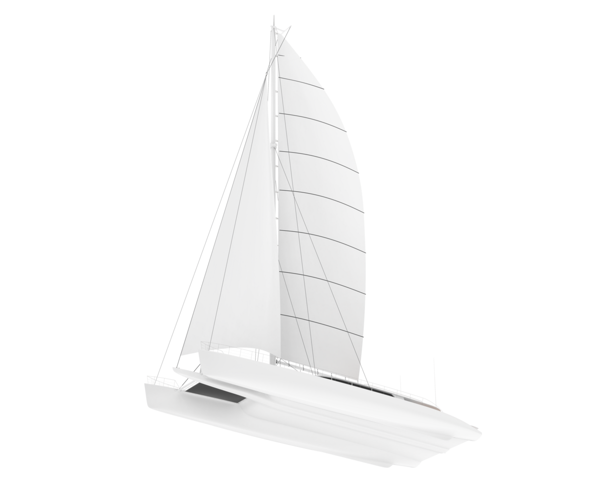 Sail boat isolated on background. 3d rendering - illustration png