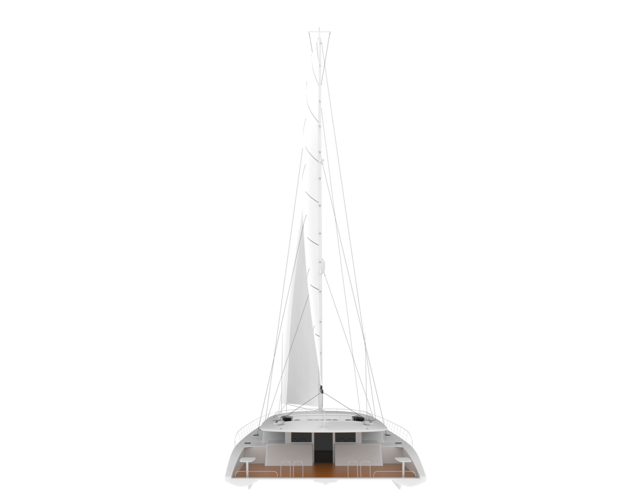 Sail boat isolated on background. 3d rendering - illustration png