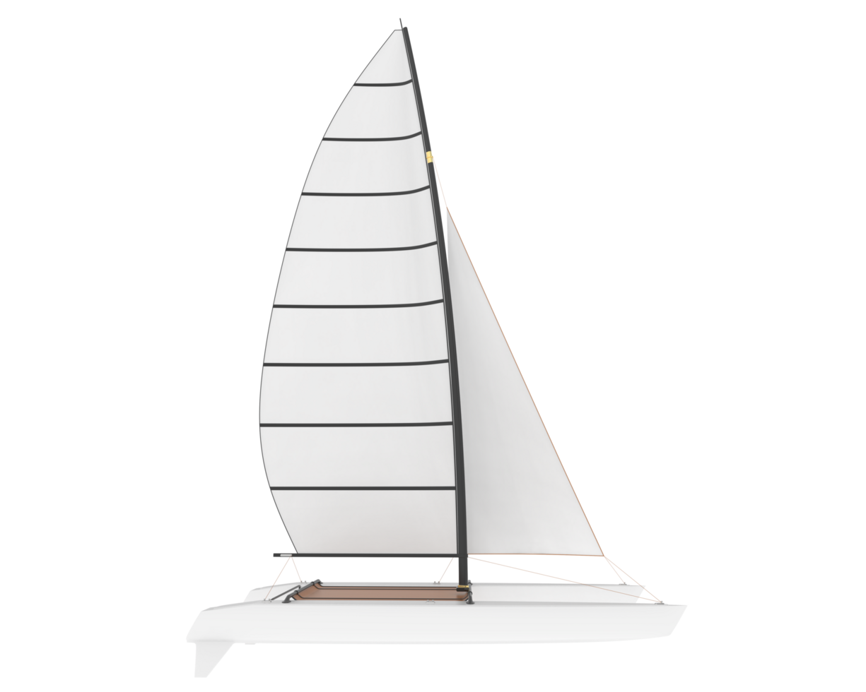 Sail boat isolated on background. 3d rendering - illustration png